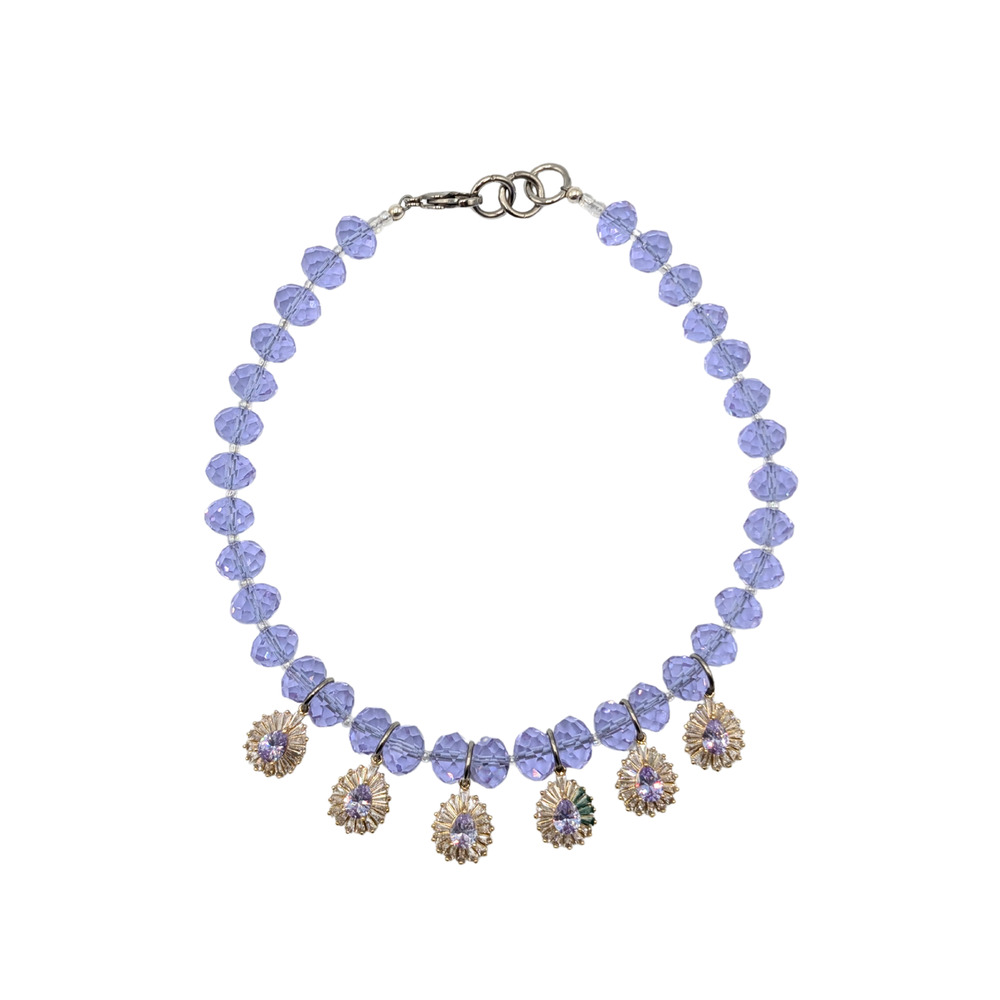 RockStar in Rome Light Purple Chandelier Necklace - Picture 2 of 4